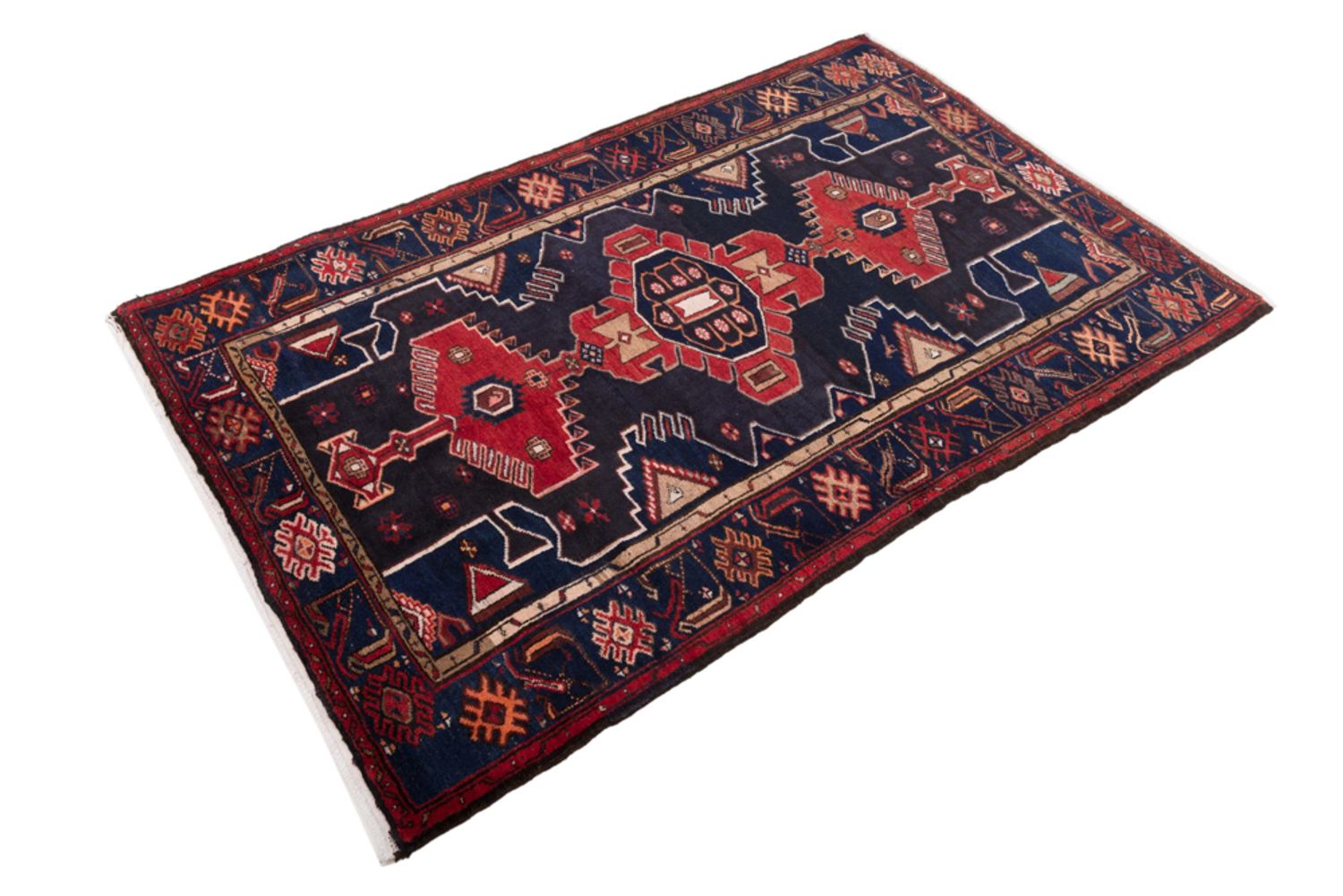 Alfombra persa - Nómada - 210 x 140 cm - multicolor