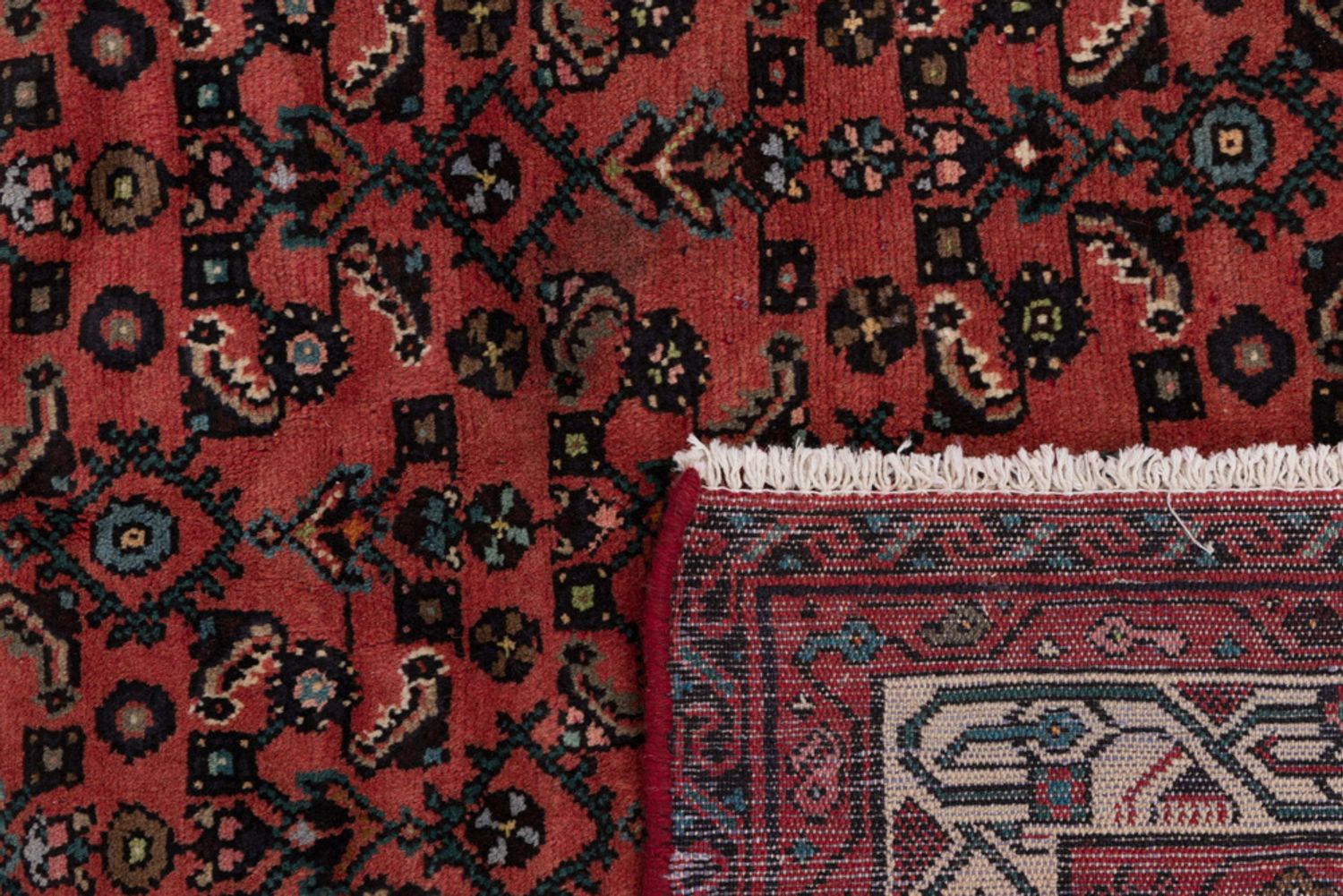 Alfombra persa - Nómada - 190 x 146 cm - rojo oscuro