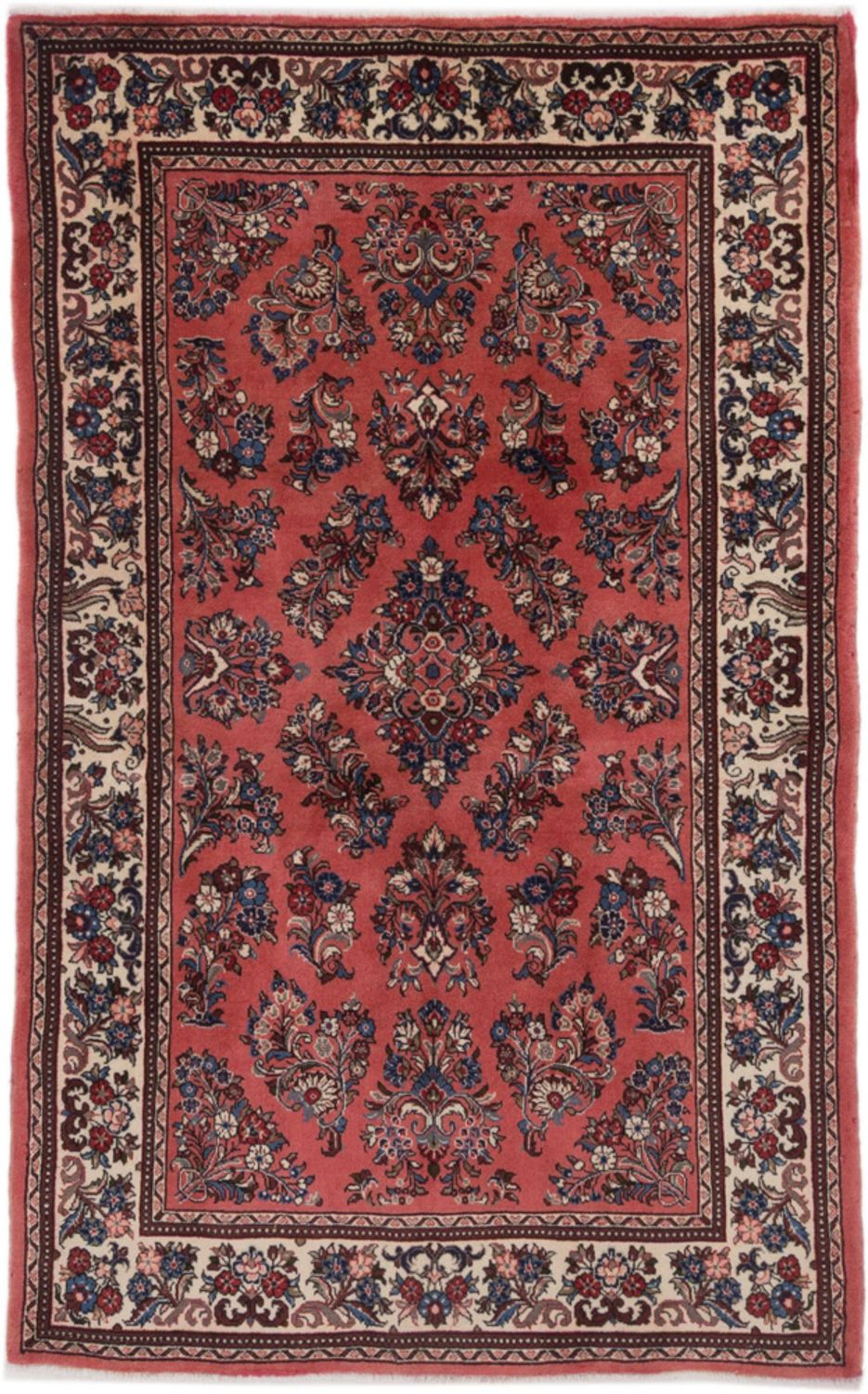 Persisk teppe - klassisk - 215 x 135 cm - lys rød