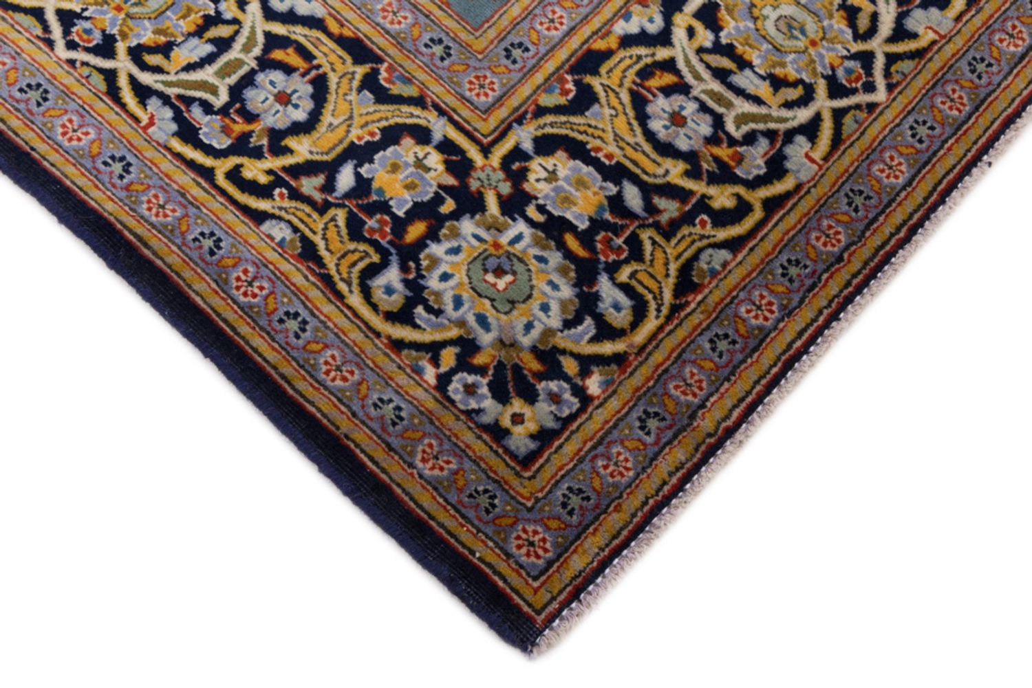 Persisk teppe - Keshan - 205 x 135 cm - lyseblå