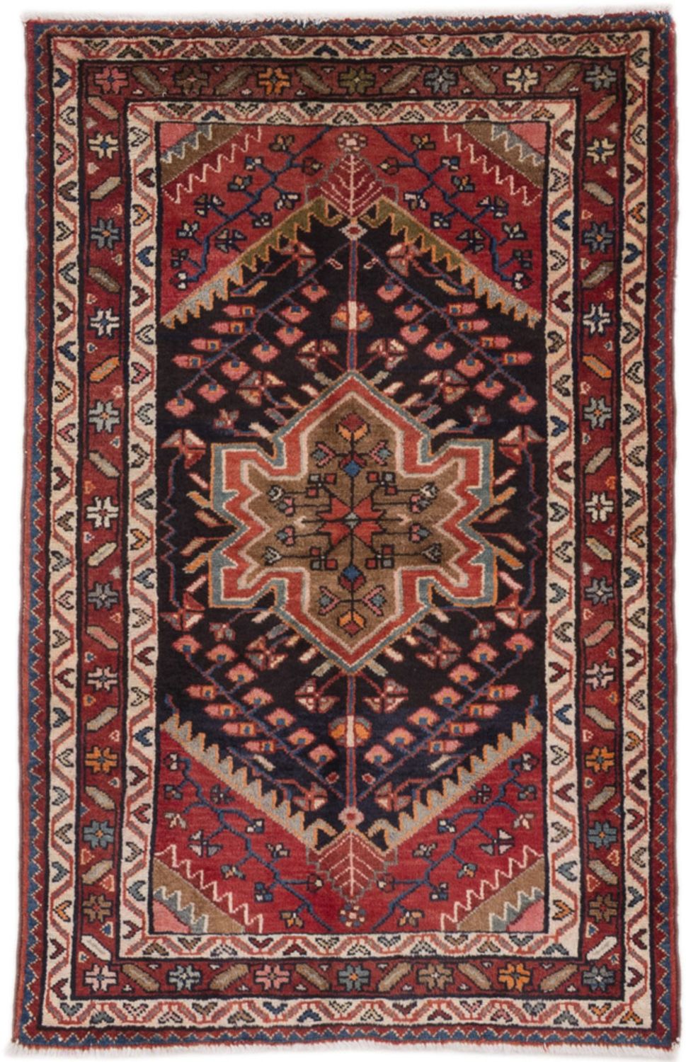 Alfombra persa - Nómada - 130 x 82 cm - multicolor