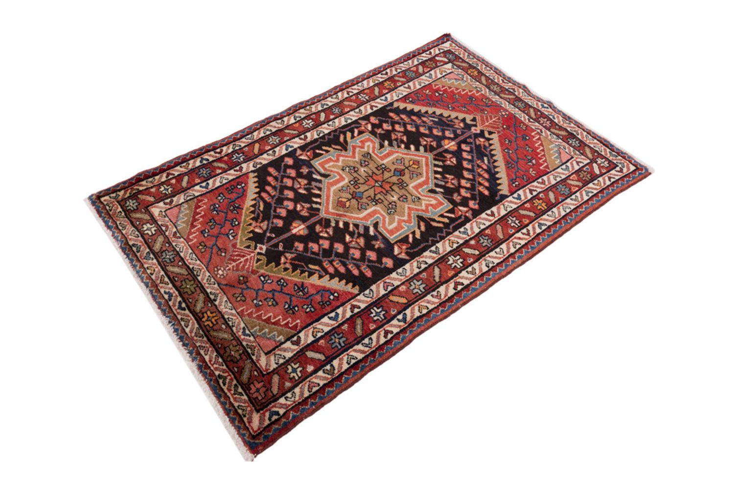 Alfombra persa - Nómada - 130 x 82 cm - multicolor