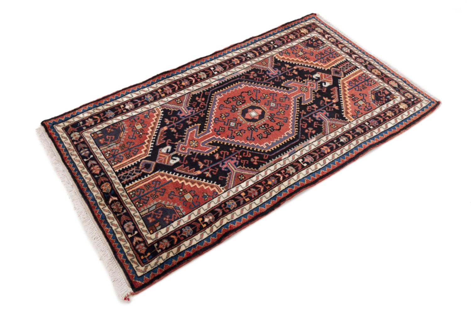 Alfombra persa - Nómada - 130 x 77 cm - óxido