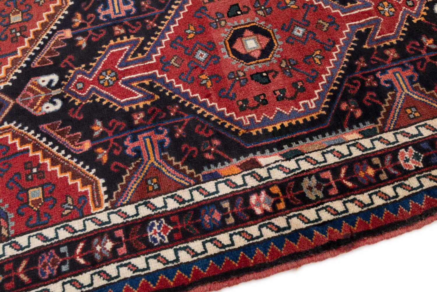 Alfombra persa - Nómada - 135 x 87 cm - rojo oscuro