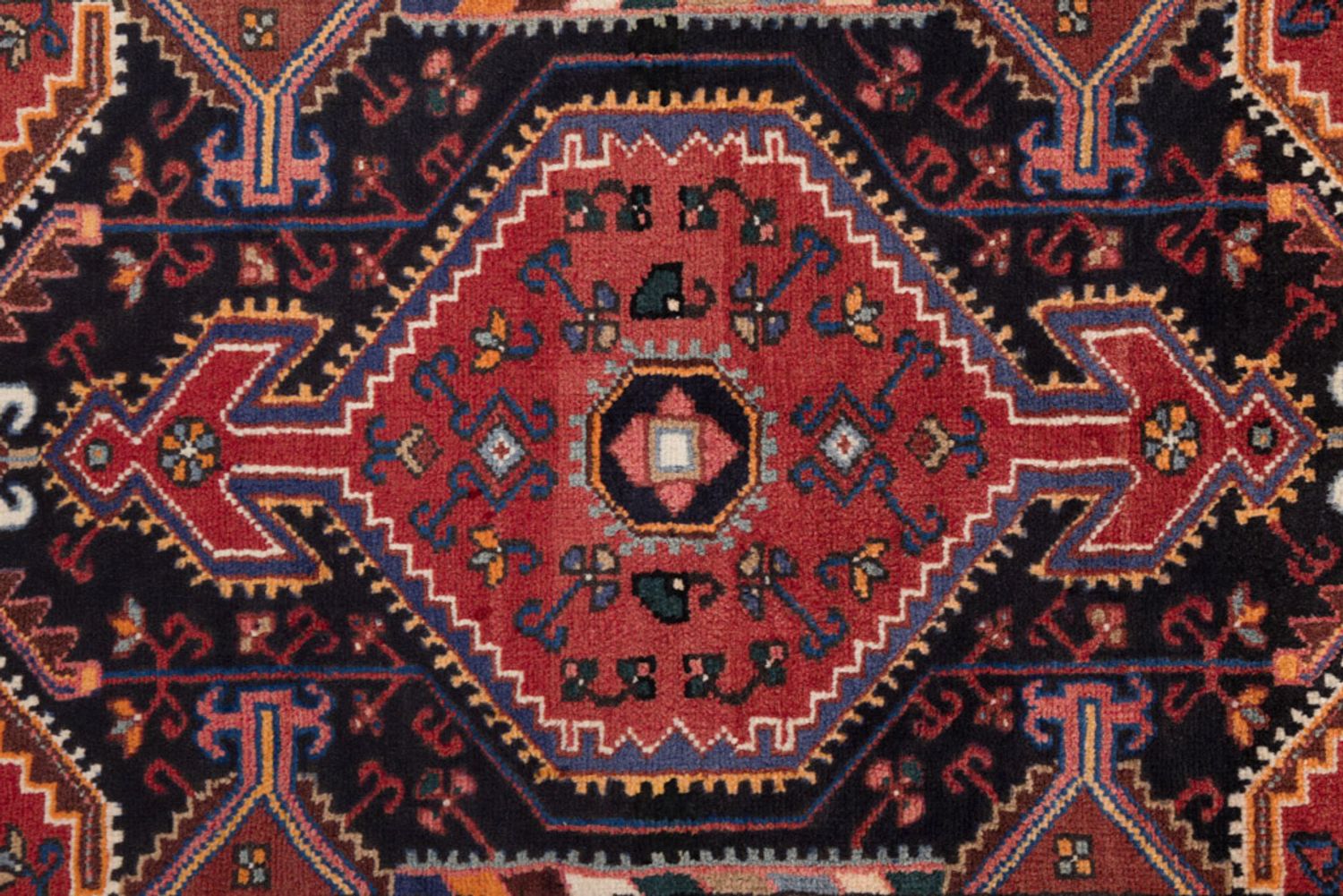 Alfombra persa - Nómada - 135 x 87 cm - rojo oscuro