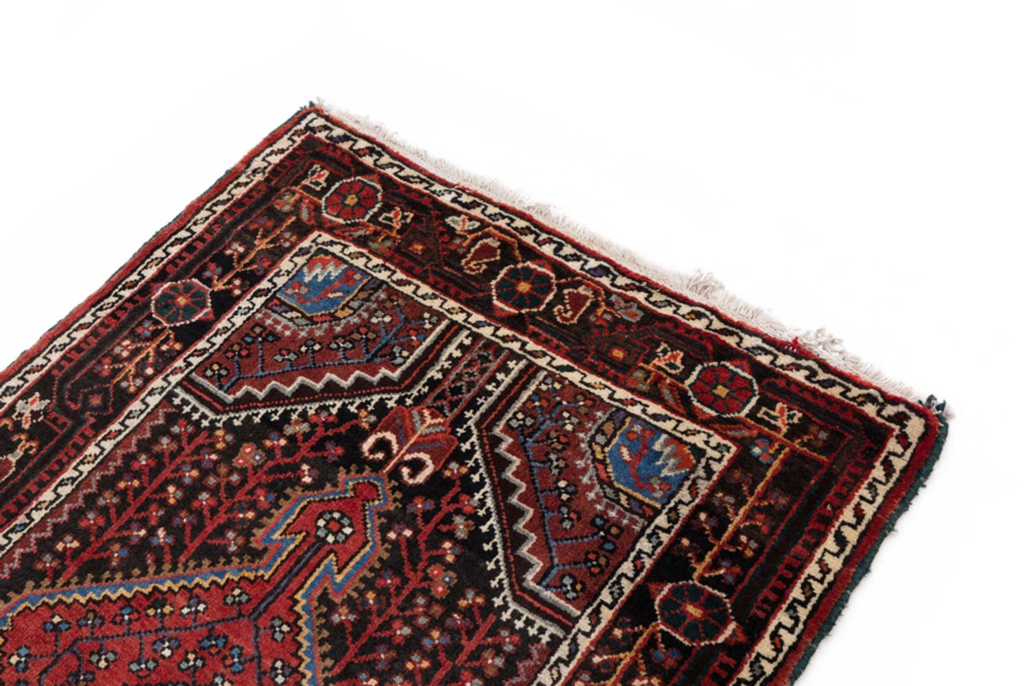 Alfombra persa - Nómada - 130 x 87 cm - rojo oscuro