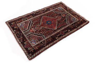Alfombra persa - Nómada - 130 x 87 cm - rojo oscuro