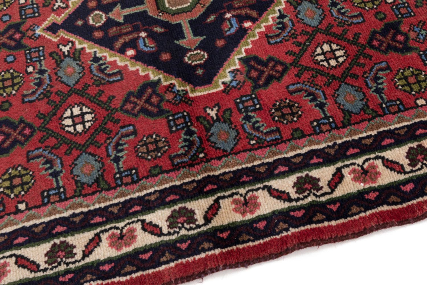 Alfombra persa - Nómada - 130 x 85 cm - rojo oscuro