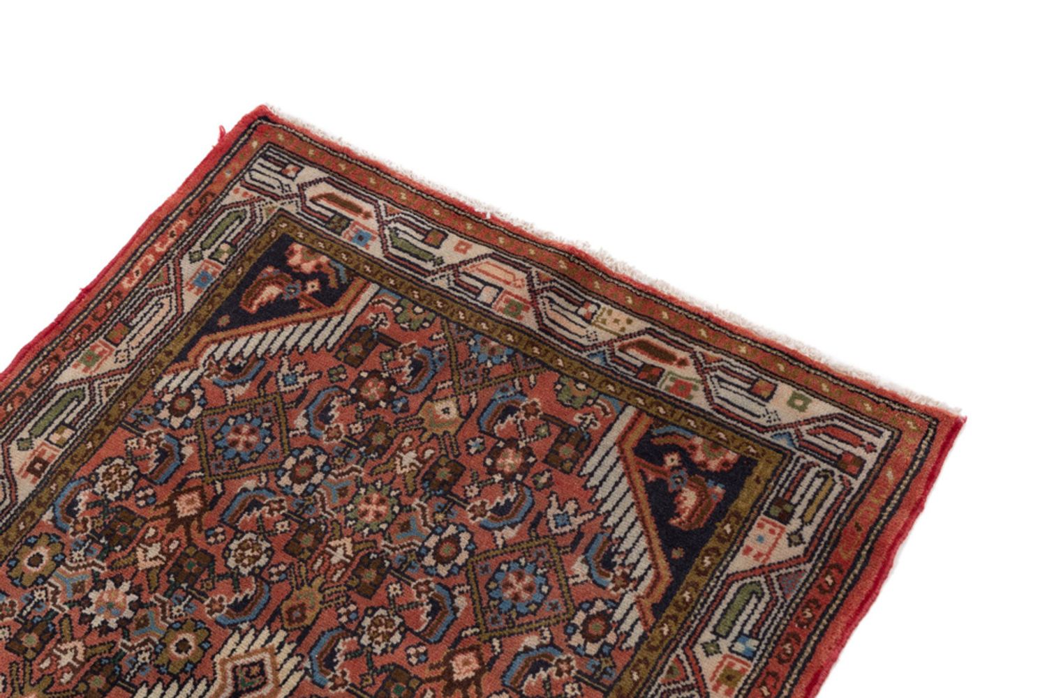 Alfombra persa - Nómada - 140 x 78 cm - beige oscuro