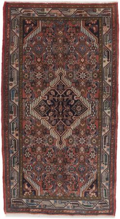 Alfombra persa - Nómada - 140 x 78 cm - beige oscuro