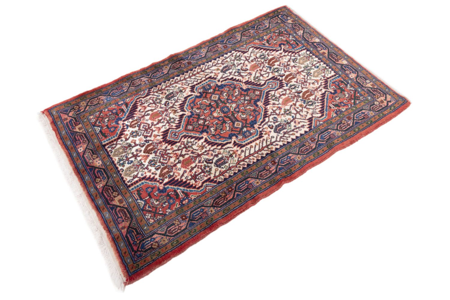 Alfombra persa - Nómada - 130 x 85 cm - crema