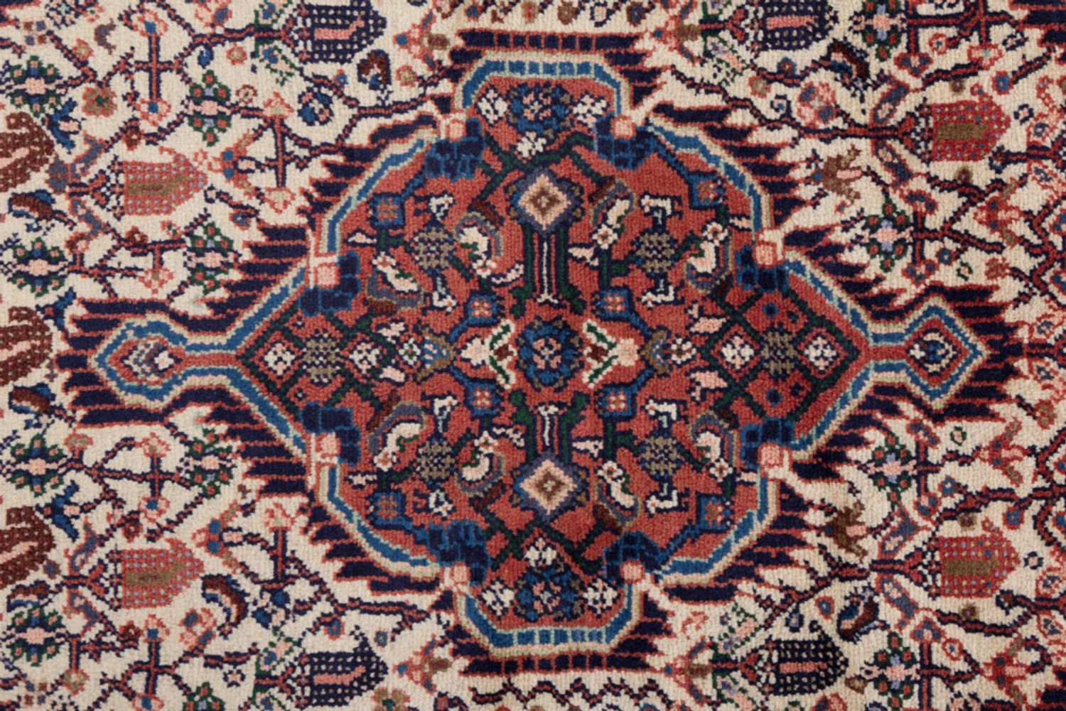 Alfombra persa - Nómada - 130 x 85 cm - crema