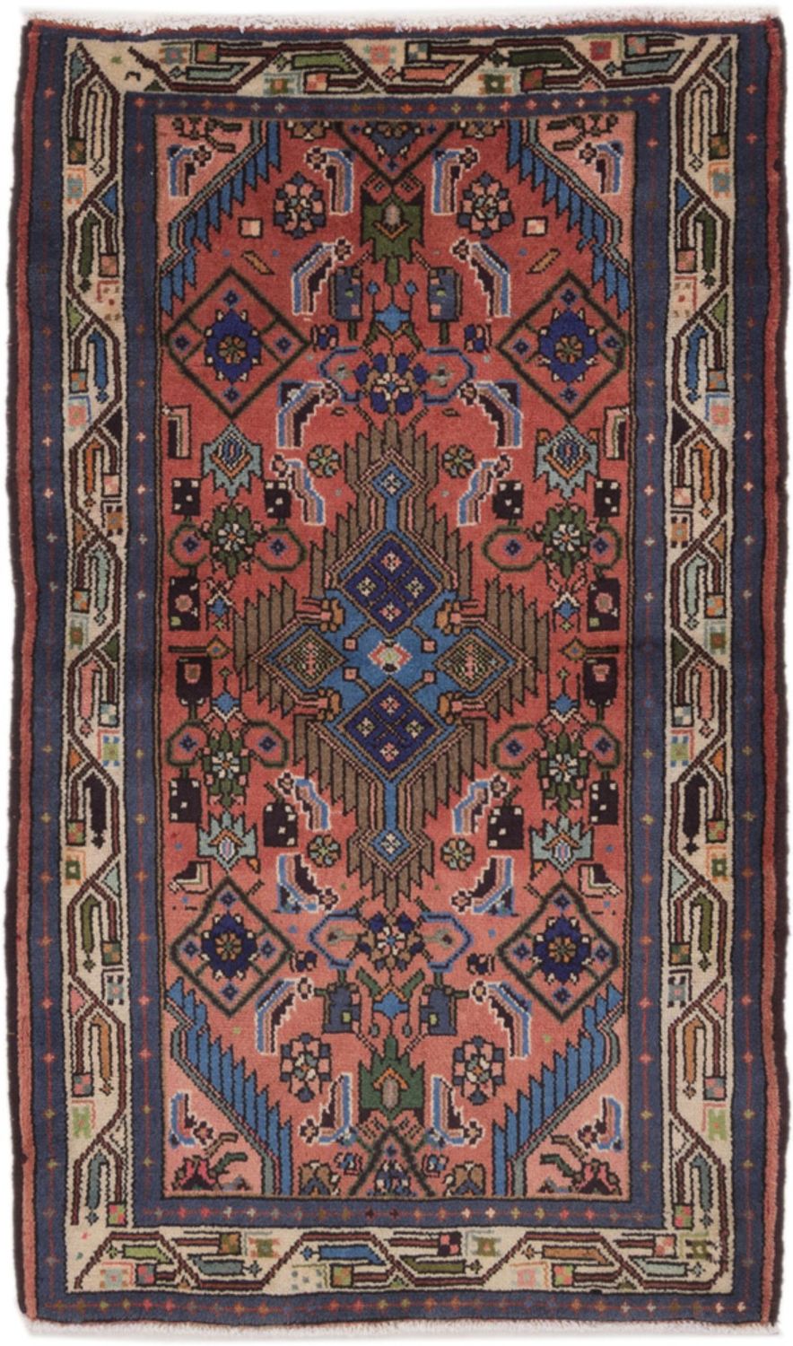 Alfombra persa - Clásica - 138 x 80 cm - rojo claro