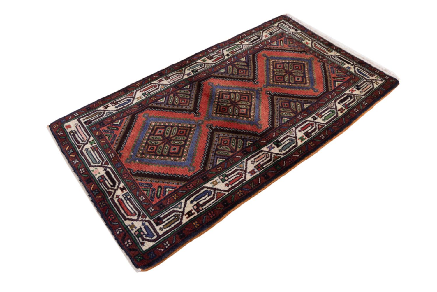 Alfombra persa - Nómada - 135 x 78 cm - multicolor