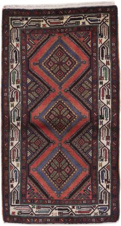 Alfombra persa - Nómada - 135 x 78 cm - multicolor