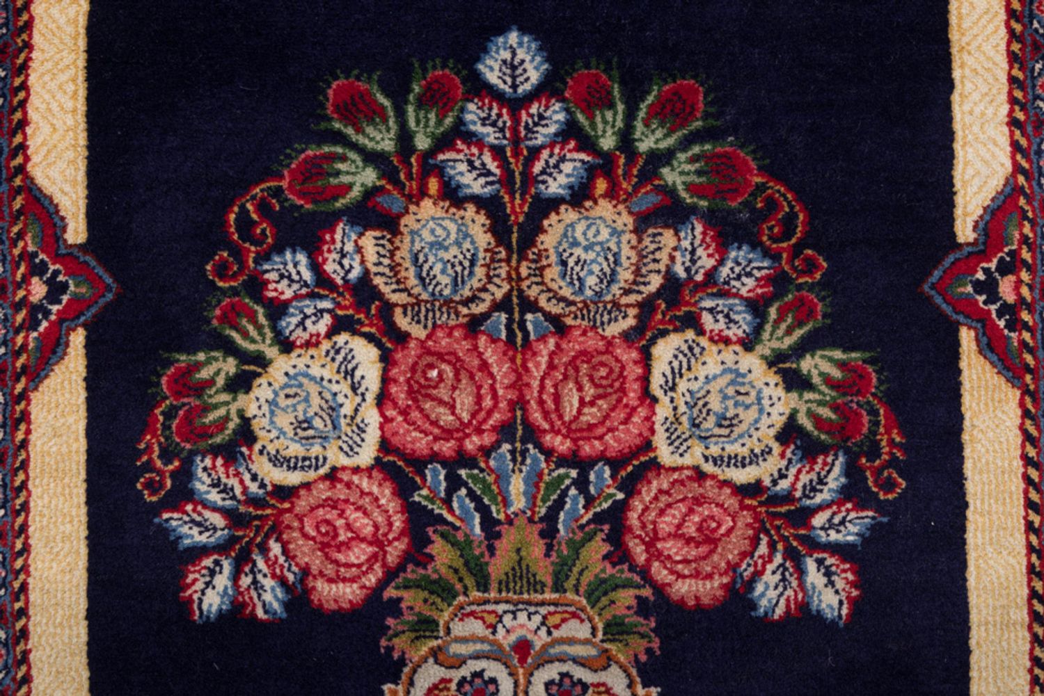 Perský koberec - Ghom - 126 x 70 cm - tmavě modrá