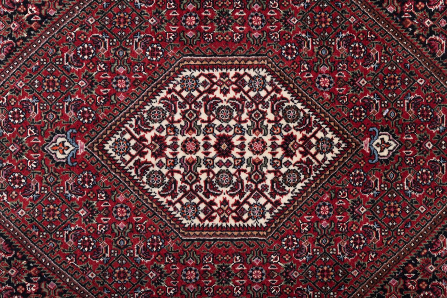 Alfombra persa - Bidjar - 113 x 80 cm - rojo oscuro