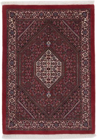 Alfombra persa - Bidjar - 113 x 80 cm - rojo oscuro