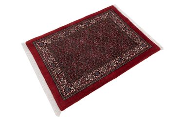 Alfombra persa - Bidjar - 100 x 70 cm - rojo oscuro