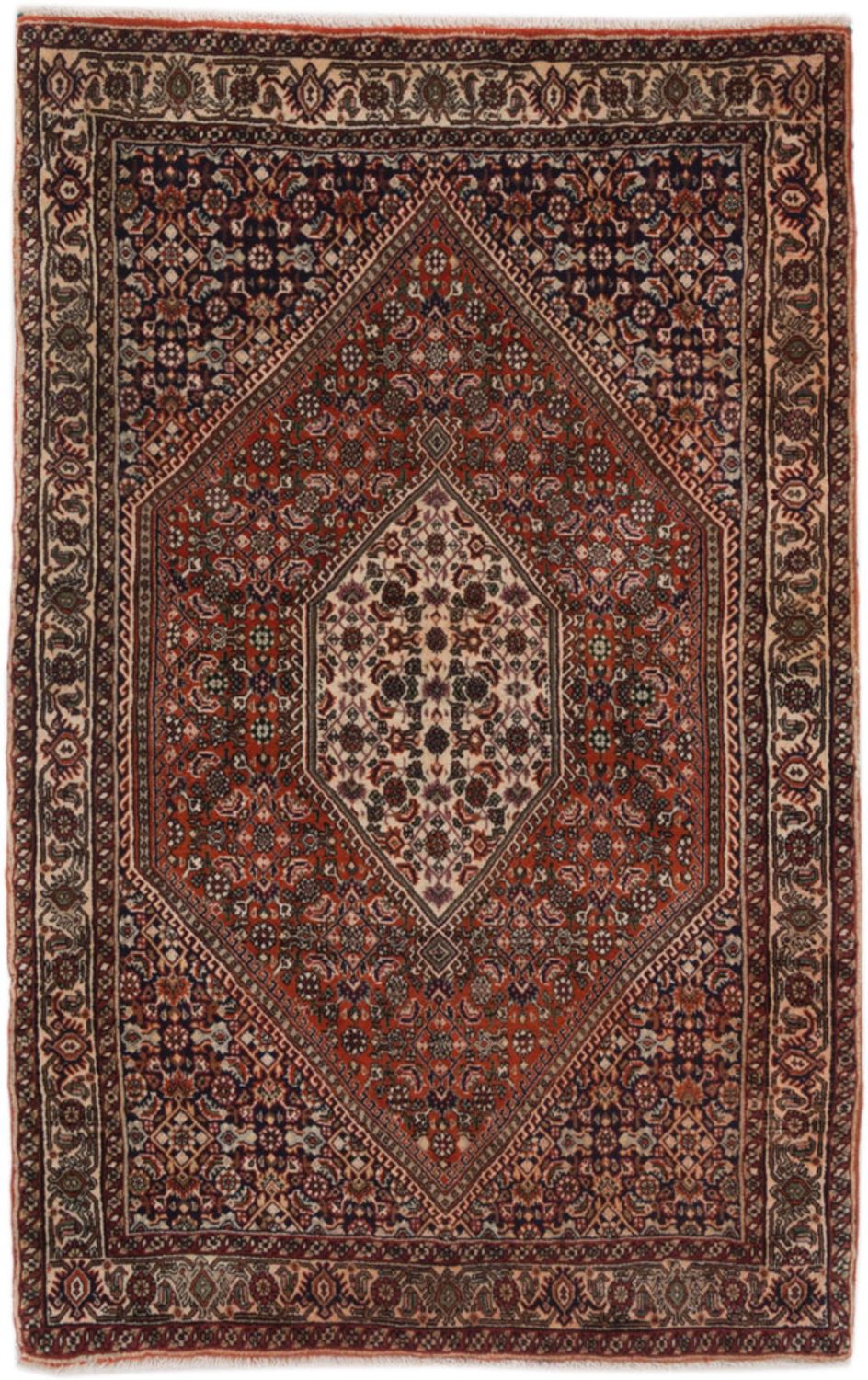 Persisk teppe - Bijar - 140 x 90 cm - mørk beige