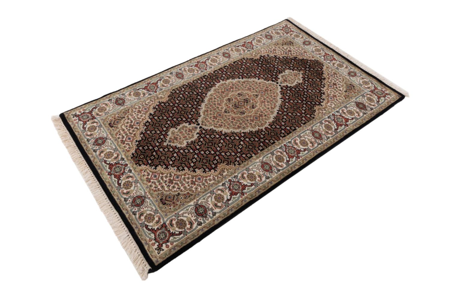 Alfombra oriental - Tabriz - 155 x 95 cm - beige oscuro