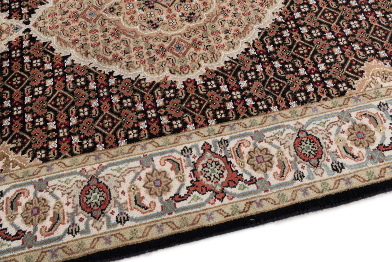 Alfombra oriental - Tabriz - 155 x 95 cm - beige oscuro
