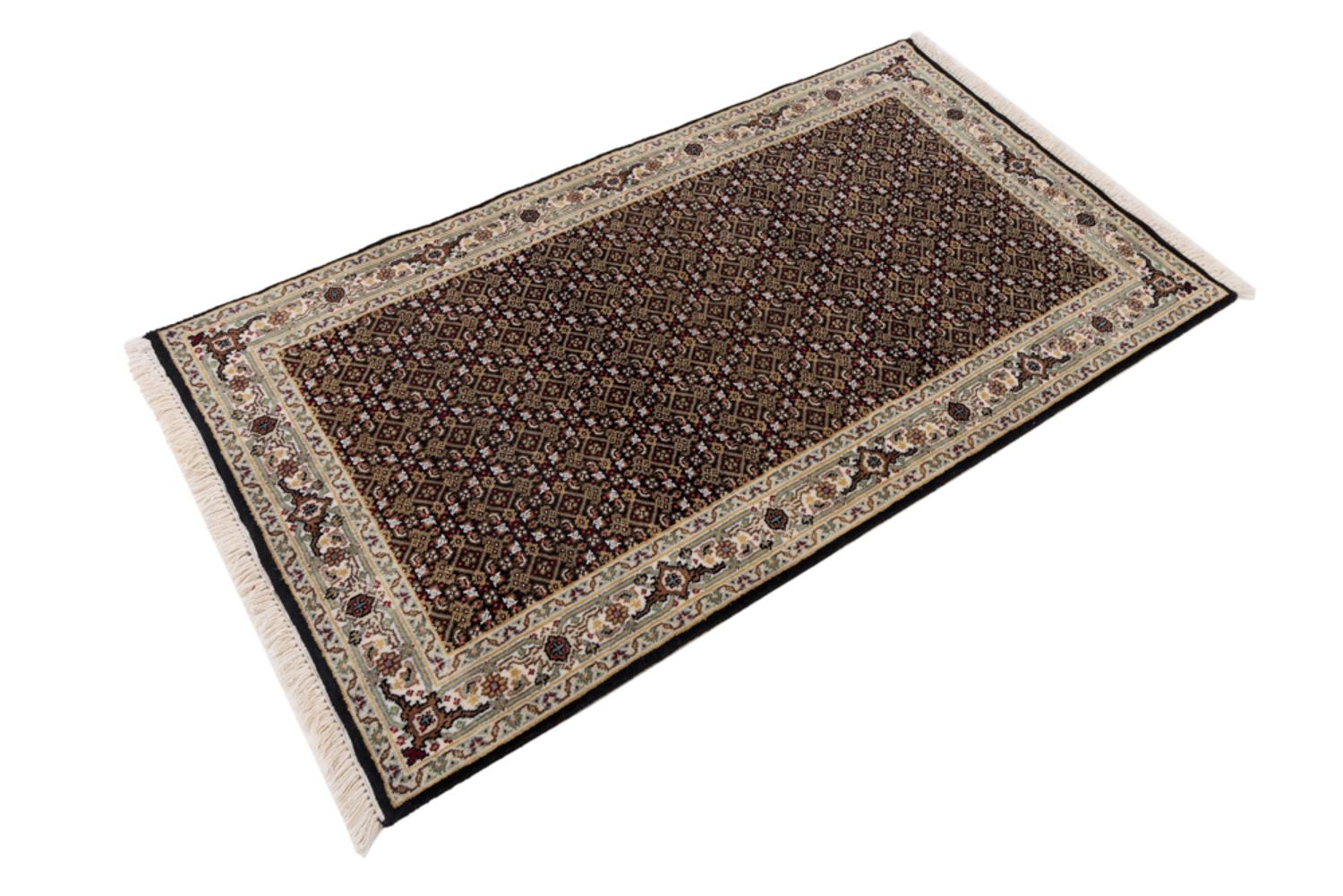 Alfombra oriental - Tabriz - 159 x 93 cm - beige oscuro