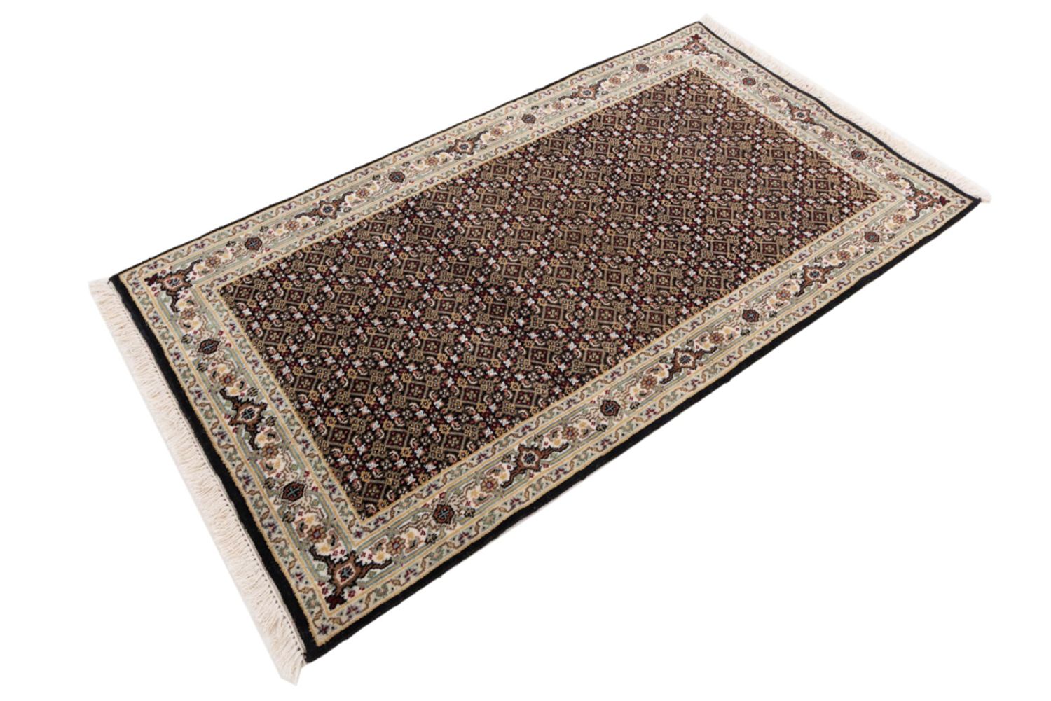Alfombra oriental - Tabriz - 159 x 93 cm - beige oscuro