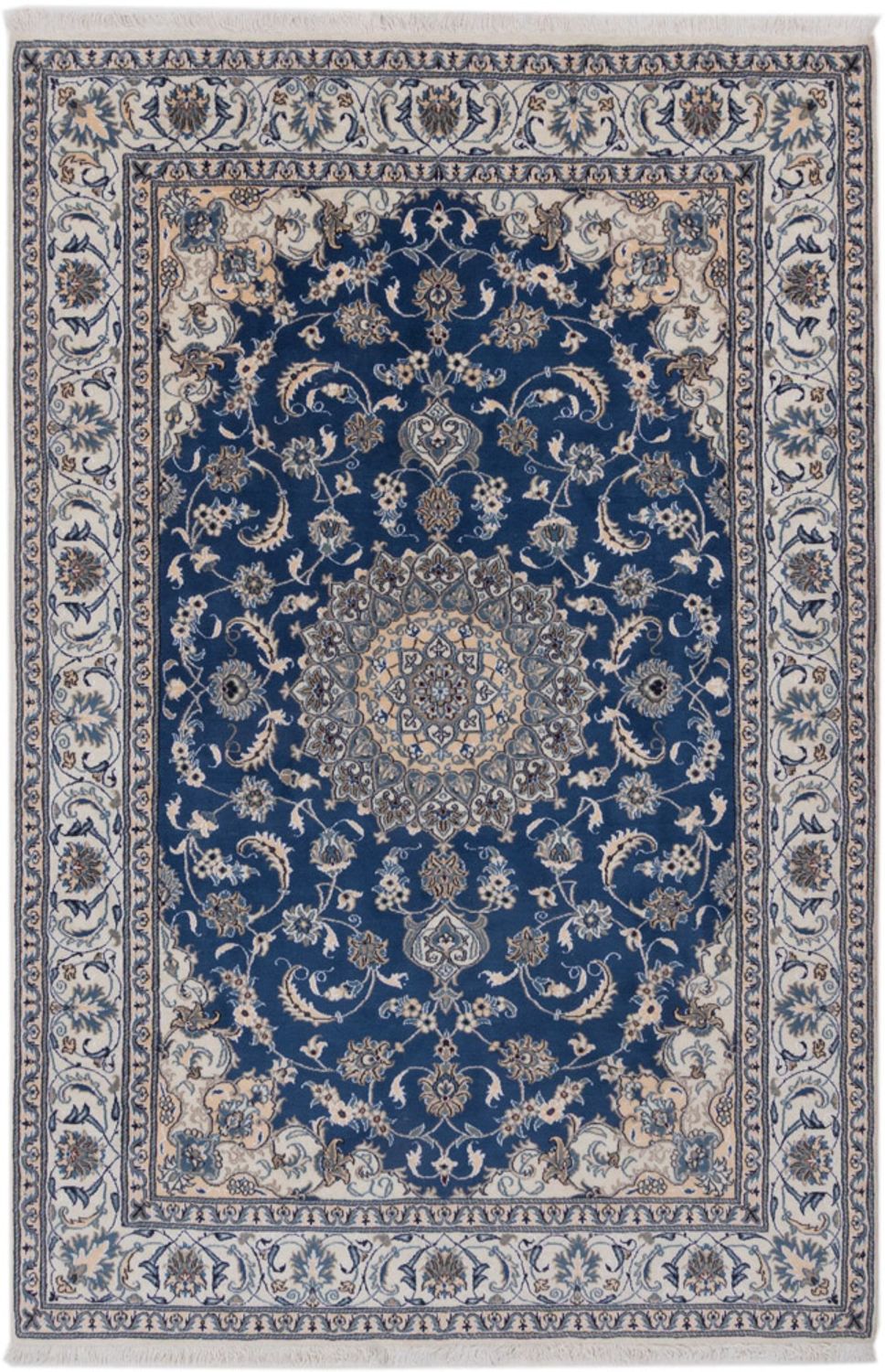 Perský koberec - Nain - 299 x 194 cm - modrá