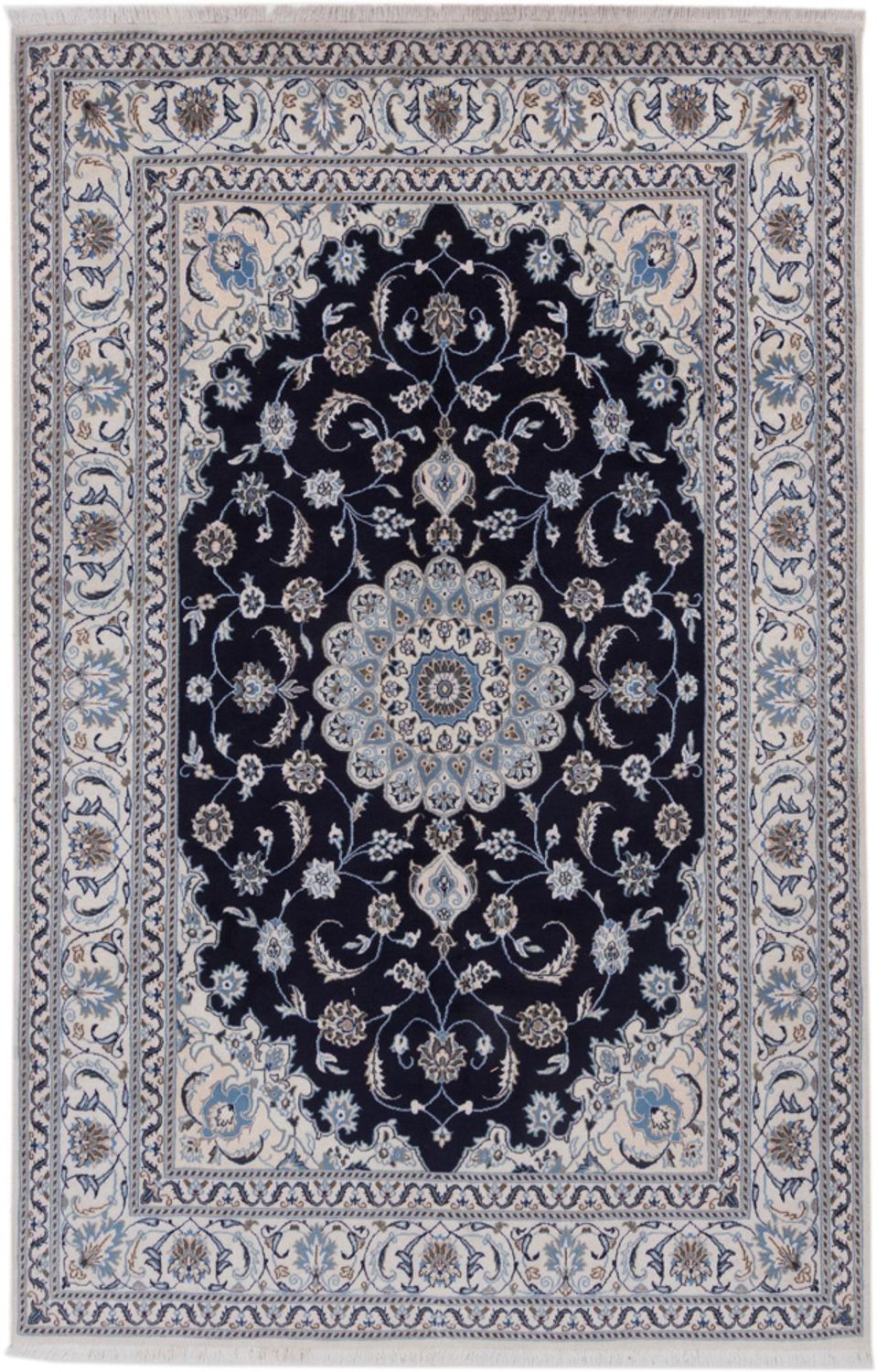 Perský koberec - Nain - 306 x 198 cm - tmavě modrá