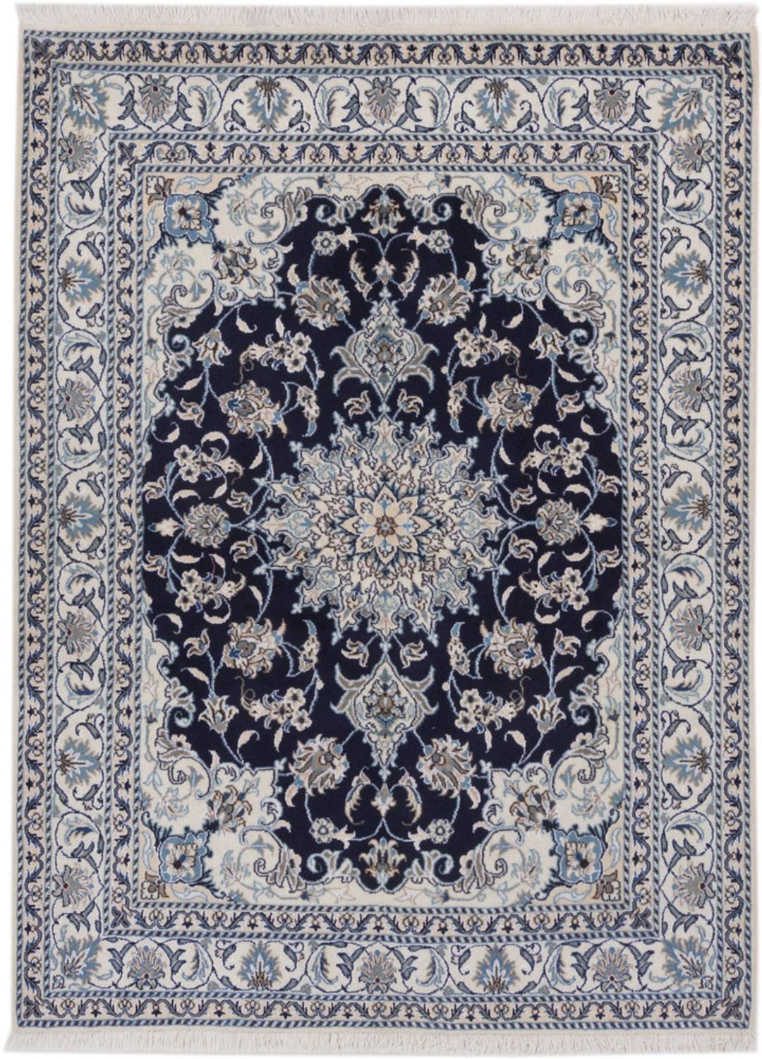 Perský koberec - Nain - 200 x 148 cm - tmavě modrá