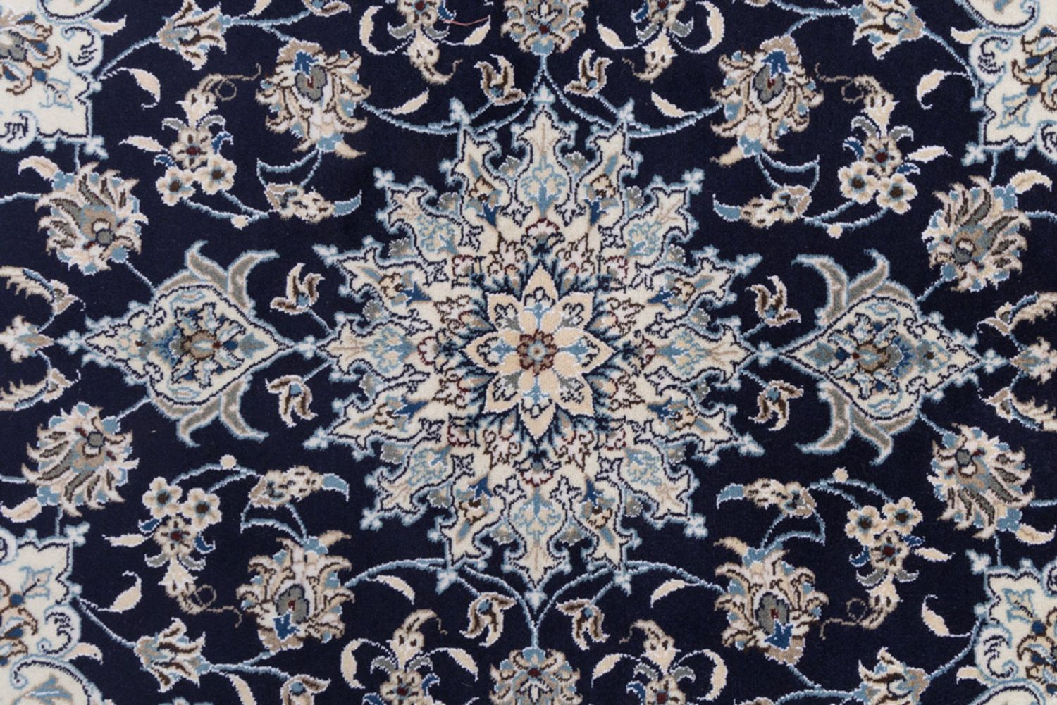 Perský koberec - Nain - 200 x 148 cm - tmavě modrá