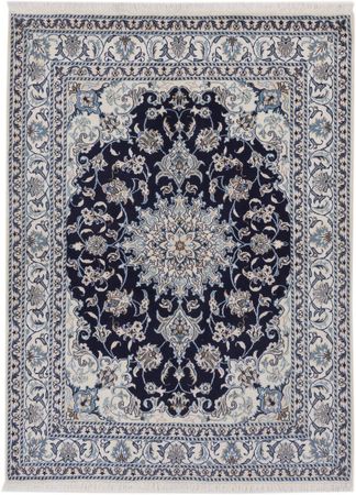 Perský koberec - Nain - 200 x 148 cm - tmavě modrá