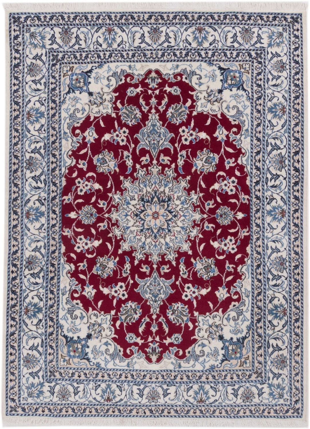 Alfombra persa - Nain - 202 x 148 cm - rojo