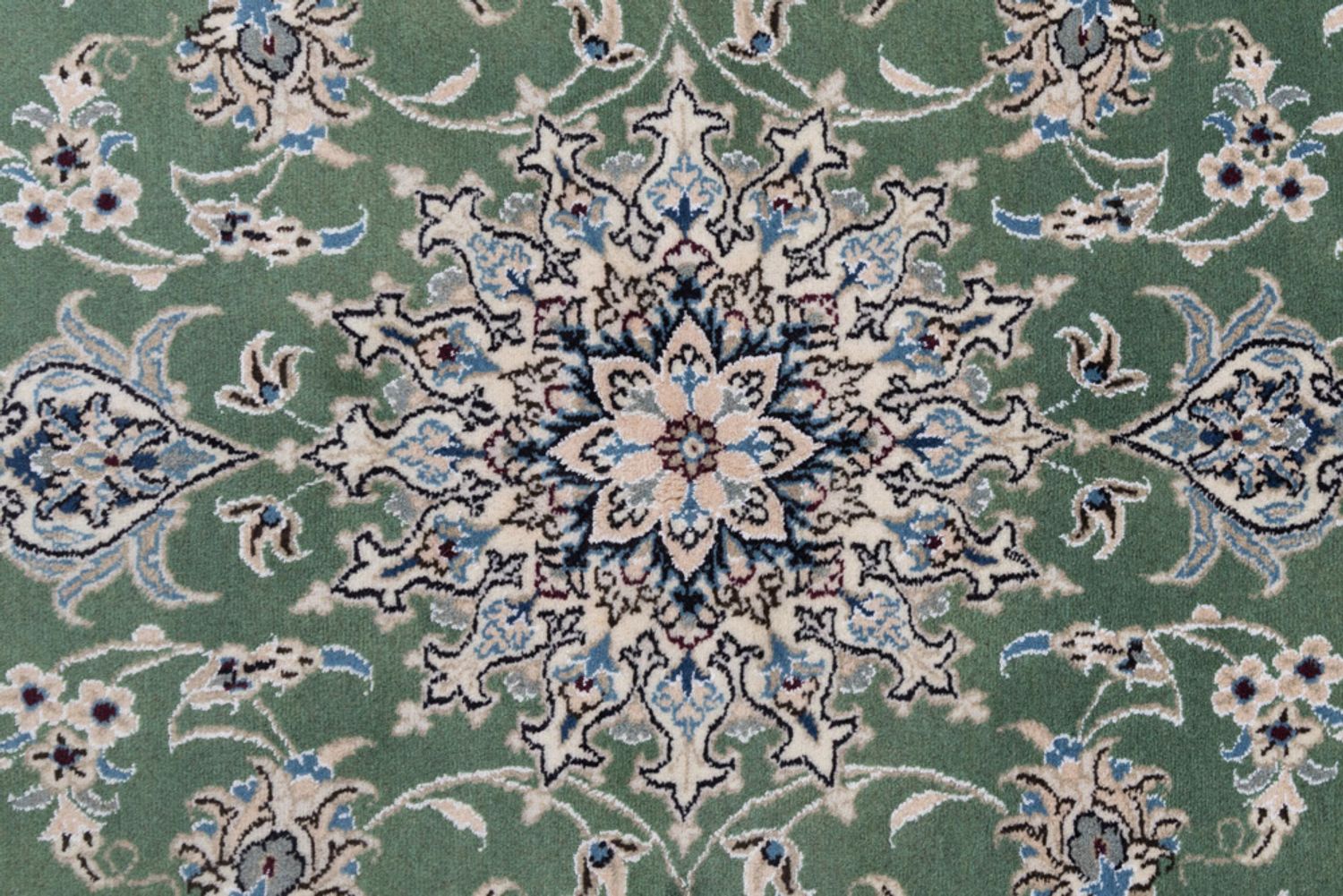 Alfombra persa - Nain - 204 x 146 cm - verde