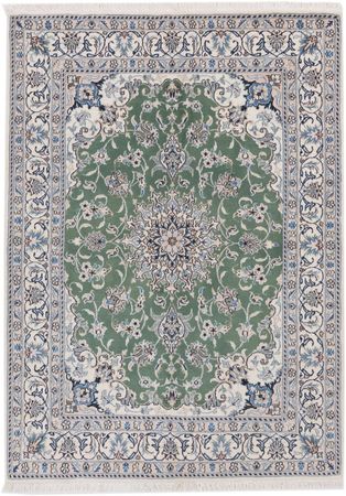 Alfombra persa - Nain - 204 x 146 cm - verde