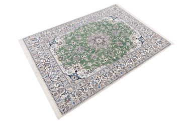 Alfombra persa - Nain - 204 x 146 cm - verde