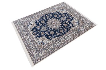 Alfombra persa - Nain - 197 x 145 cm - azul oscuro
