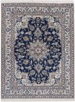 Alfombra persa - Nain - 197 x 145 cm - azul oscuro