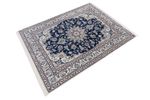 Alfombra persa - Nain - 197 x 145 cm - azul oscuro