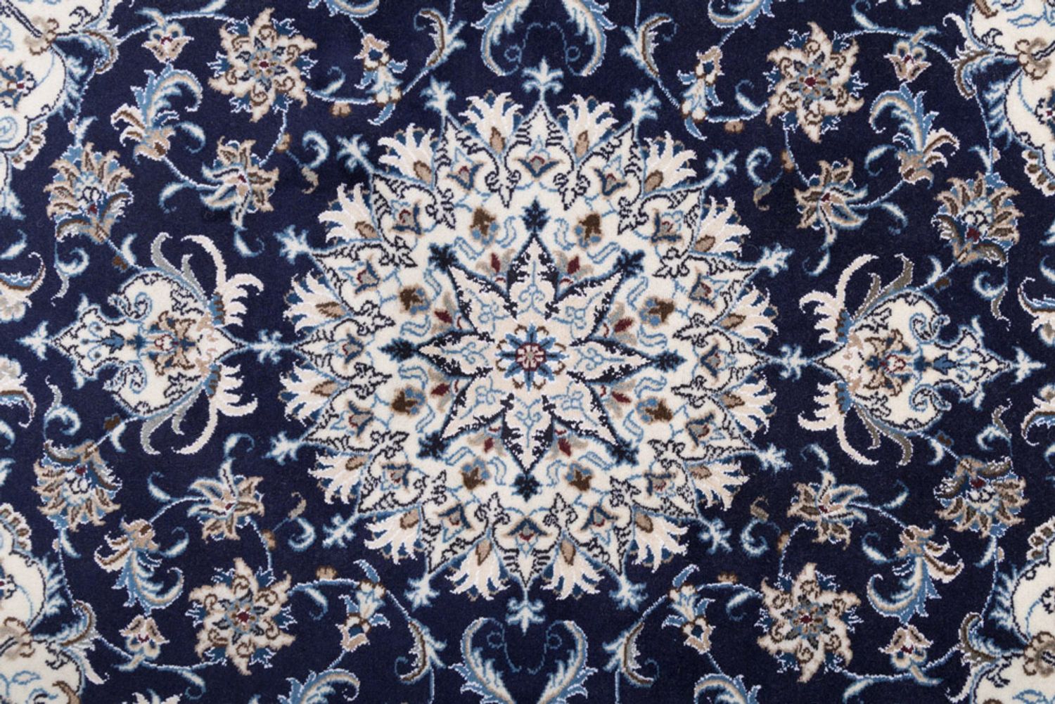 Perský koberec - Nain čtvercový  - 196 x 192 cm - tmavě modrá