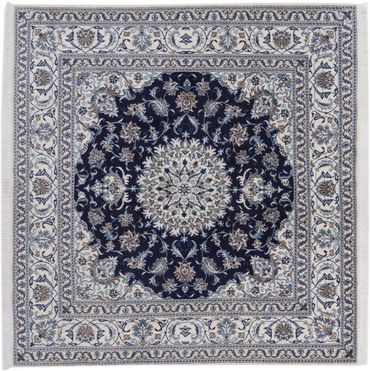 Perský koberec - Nain čtvercový  - 196 x 192 cm - tmavě modrá