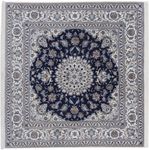 Perský koberec - Nain čtvercový  - 196 x 192 cm - tmavě modrá