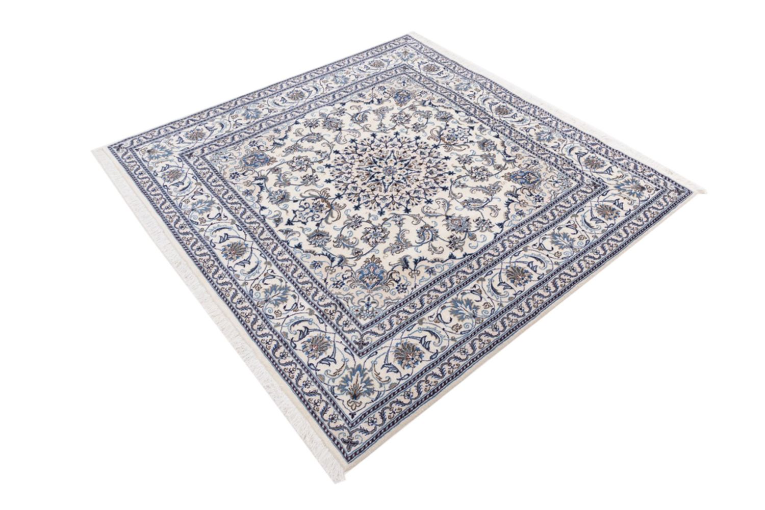 Alfombra persa - Nain cuadrado  - 197 x 197 cm - crema