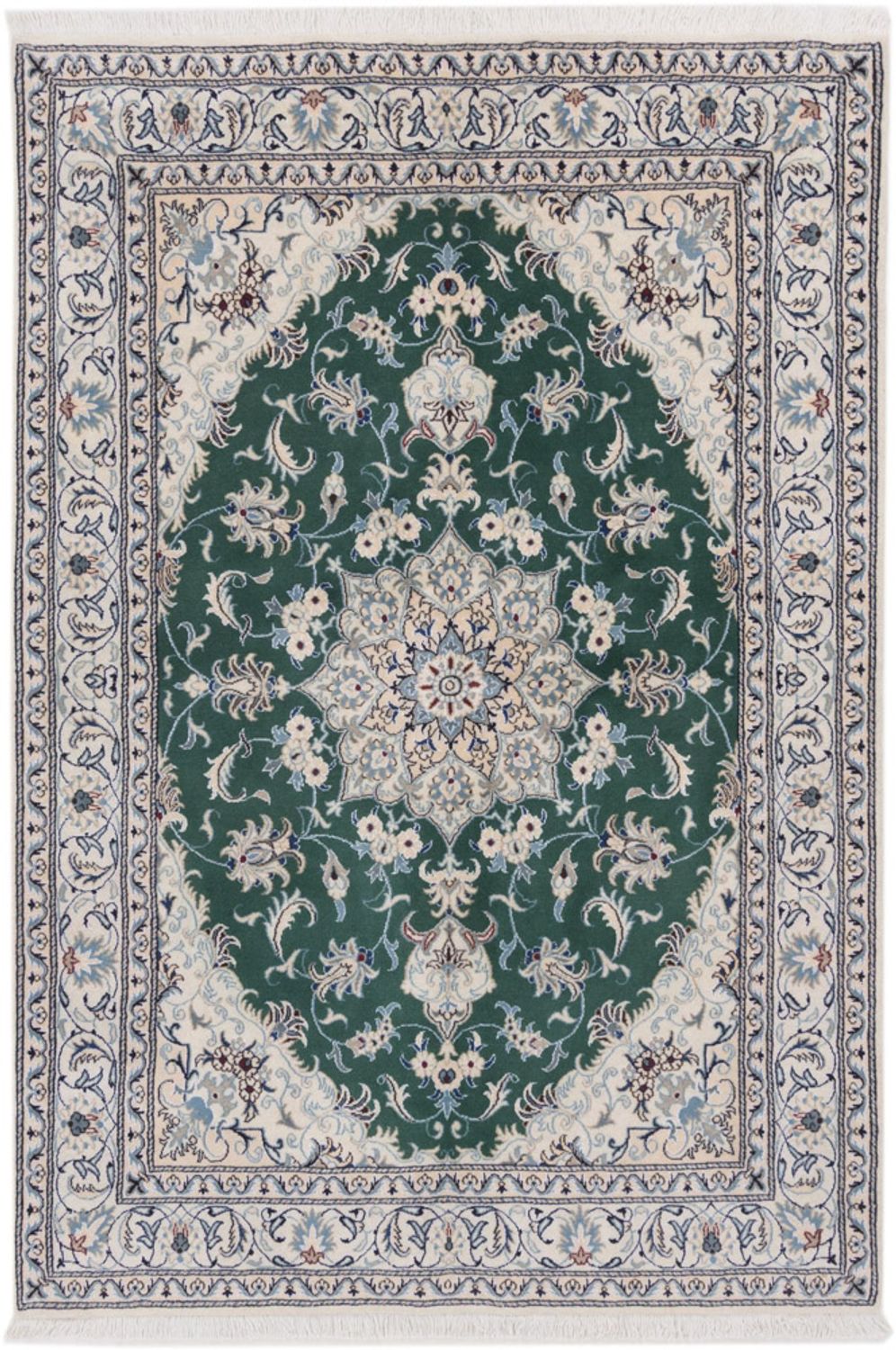 Alfombra persa - Nain - 237 x 162 cm - verde