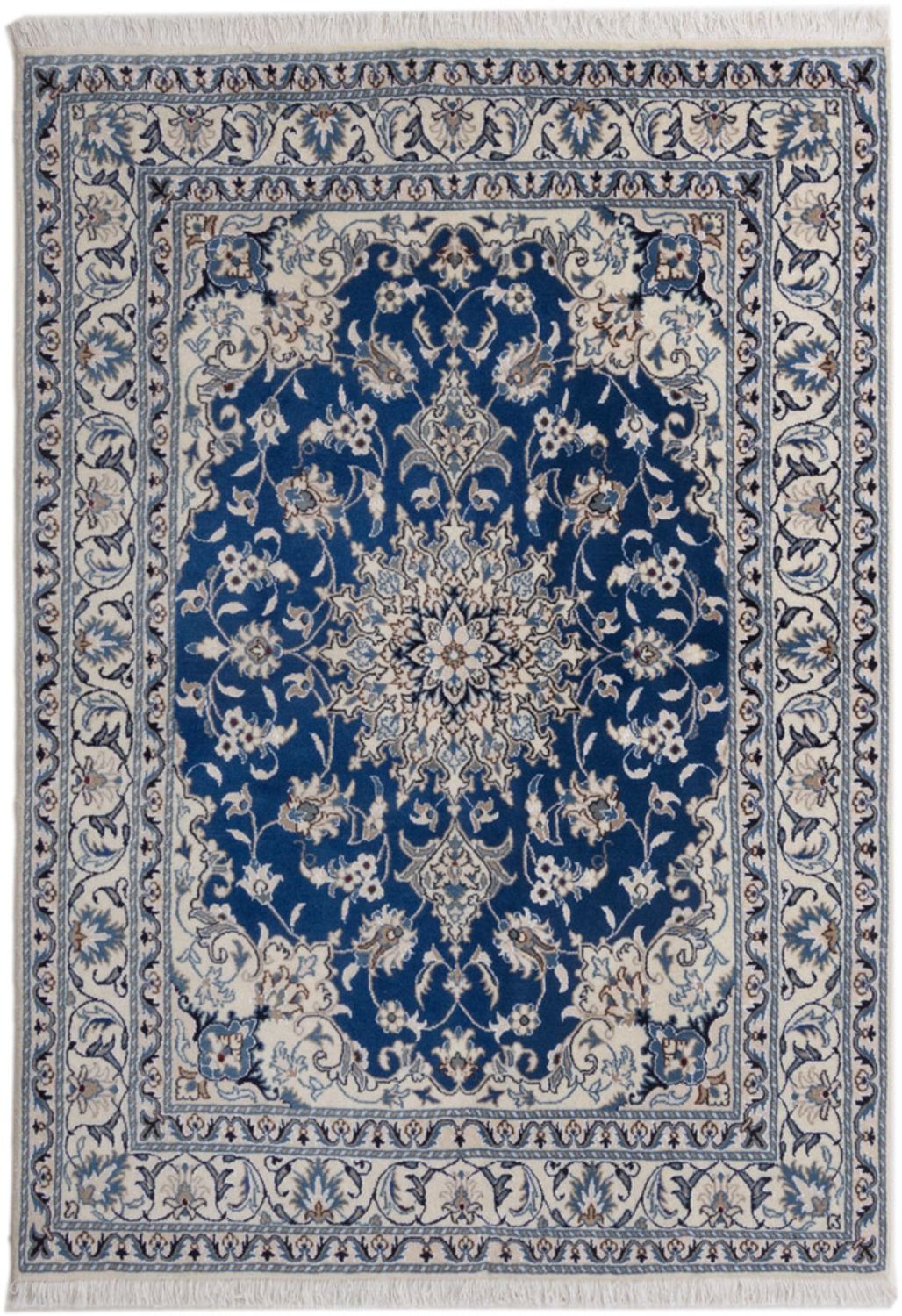 Alfombra persa - Nain - 198 x 142 cm - azul