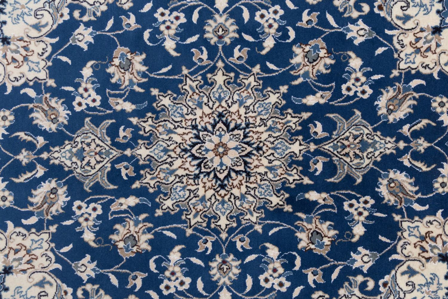 Alfombra persa - Nain - 198 x 142 cm - azul