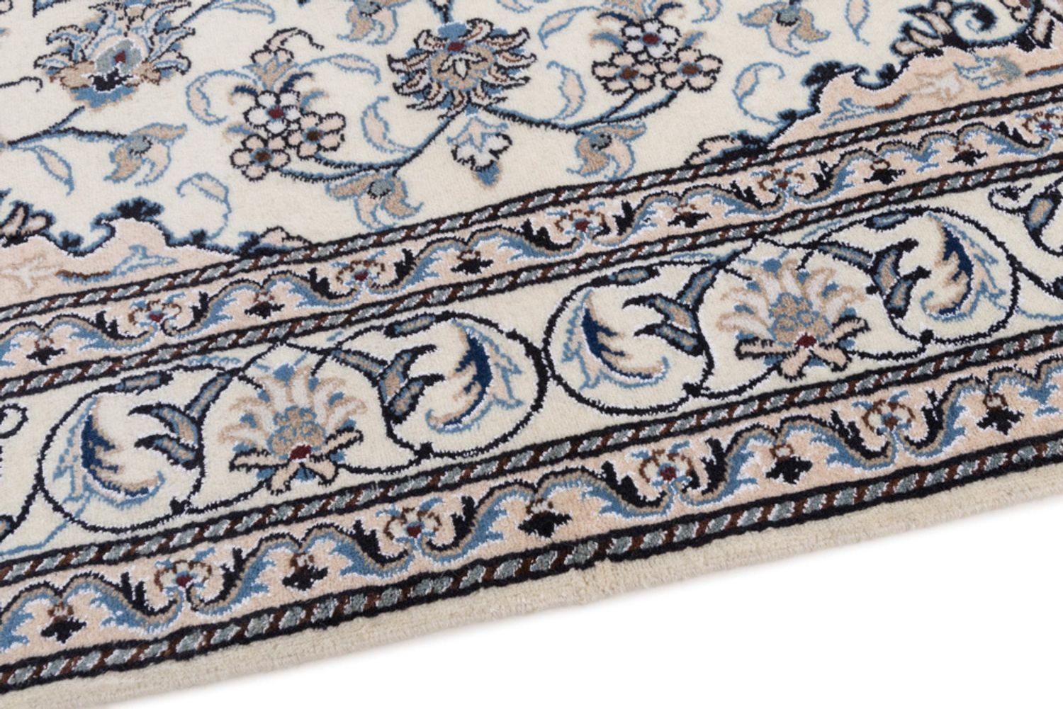 Persisk teppe - Nain - 200 x 147 cm - krem