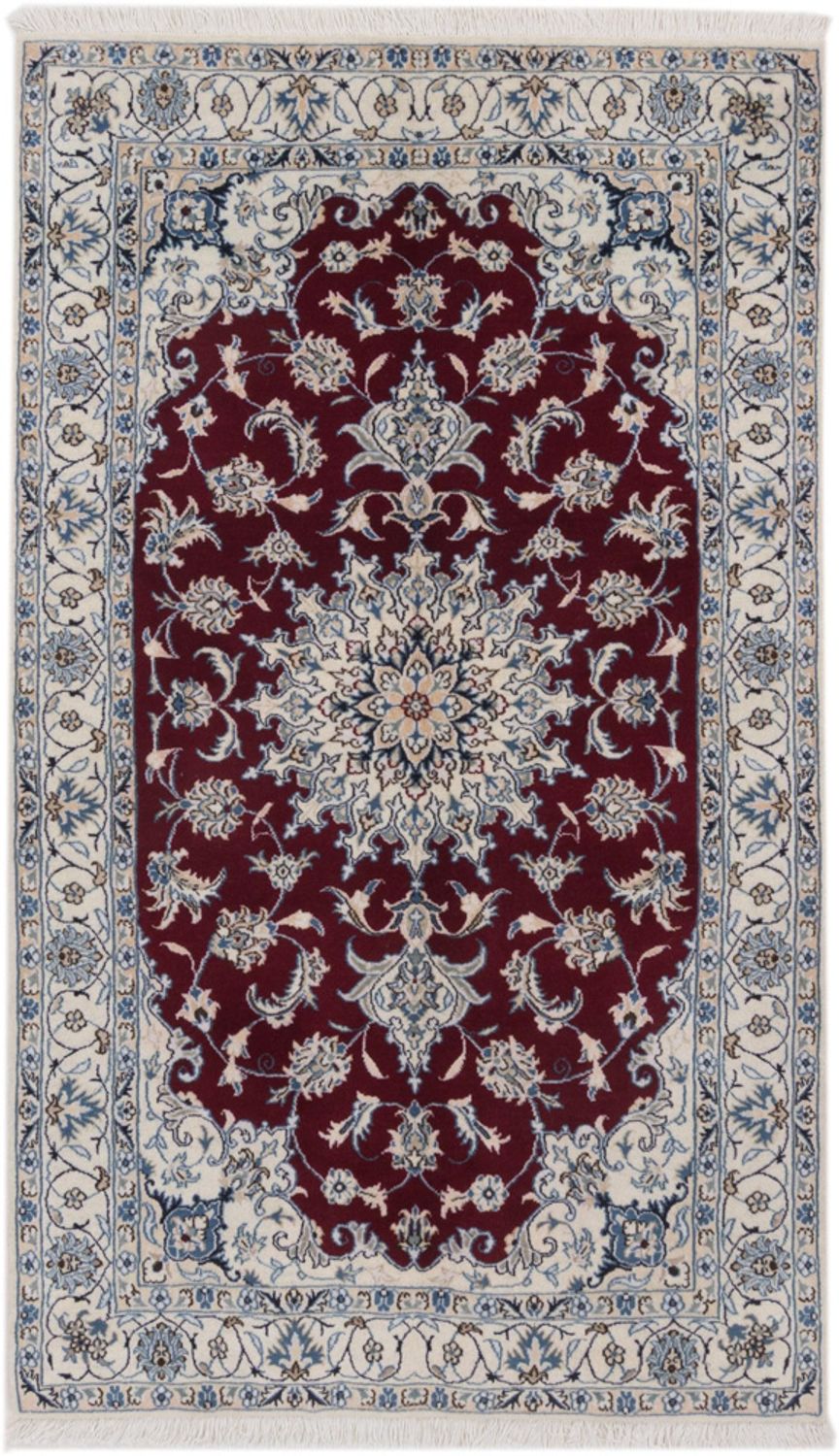 Alfombra persa - Nain - 202 x 120 cm - rojo