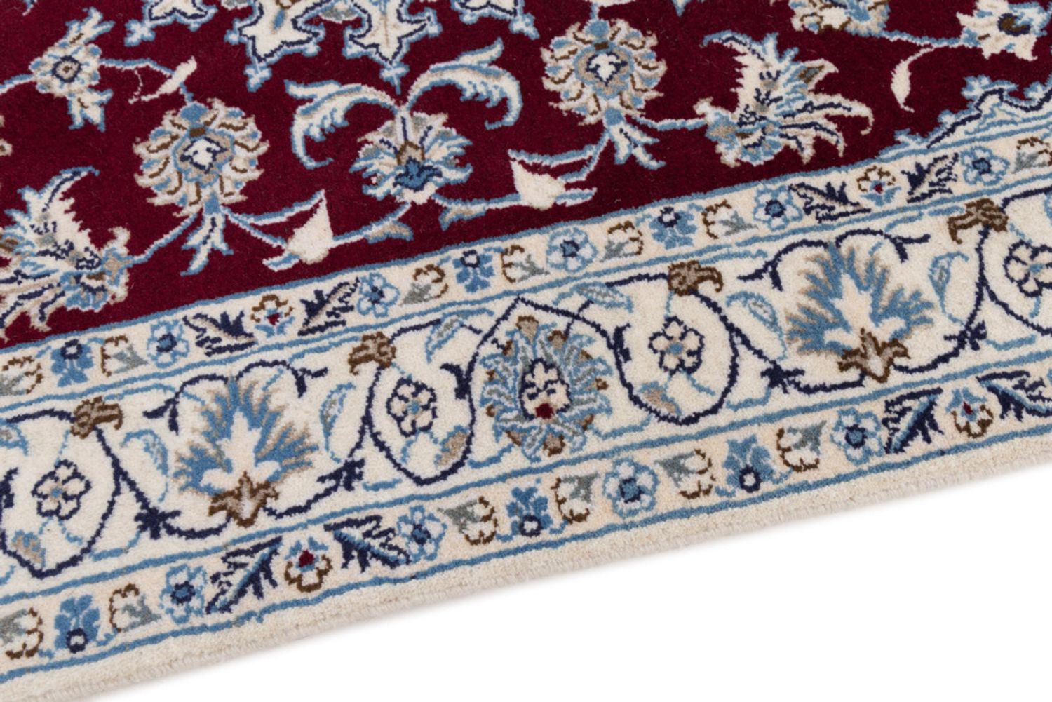 Alfombra persa - Nain - 202 x 120 cm - rojo